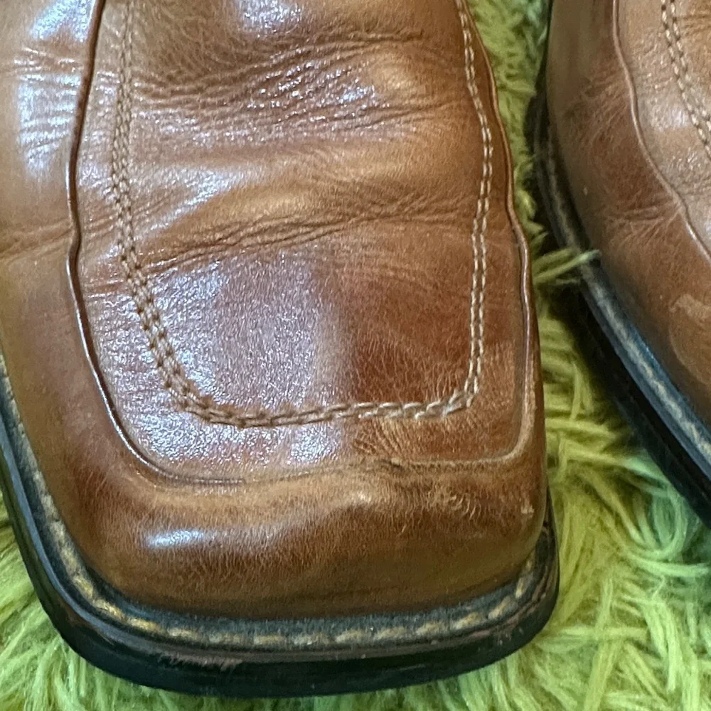 Brown Leather Slip-On Loafers Men’s Classic Dress Casual Shoes Size 11
